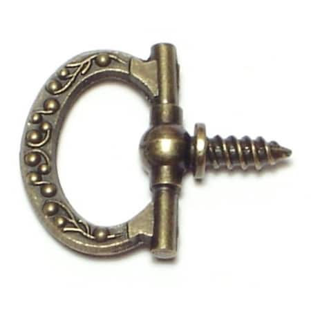 Midwest Fastener 15/16" Antique Brass Floral Decorative Rings 5PK 69826